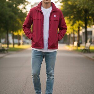 Scotch & Soda BLAUW Red Lightweight Windbreaker / Harrington Jacket | Size [M]